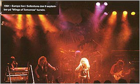 1984 - EUROPE live in Sollentuna on September 9 on the Wings of Tomorrow tour. [sic] (November 9)